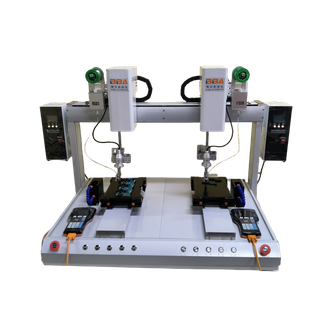 Soluciones de soldadura robótica de doble soldado Sistema de alimentación de doble lata Robot automático de soldadura