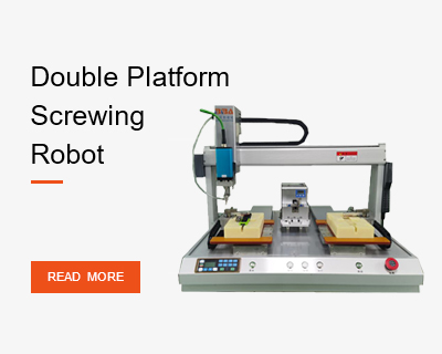 Doble plataforma de atornillado robot