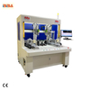 Máquina de ensamblaje de insertos de rosca de visión de doble cabezal tipo gabinete, máquina automática de inserción de helicoil M3 para fundición a presión de aluminio